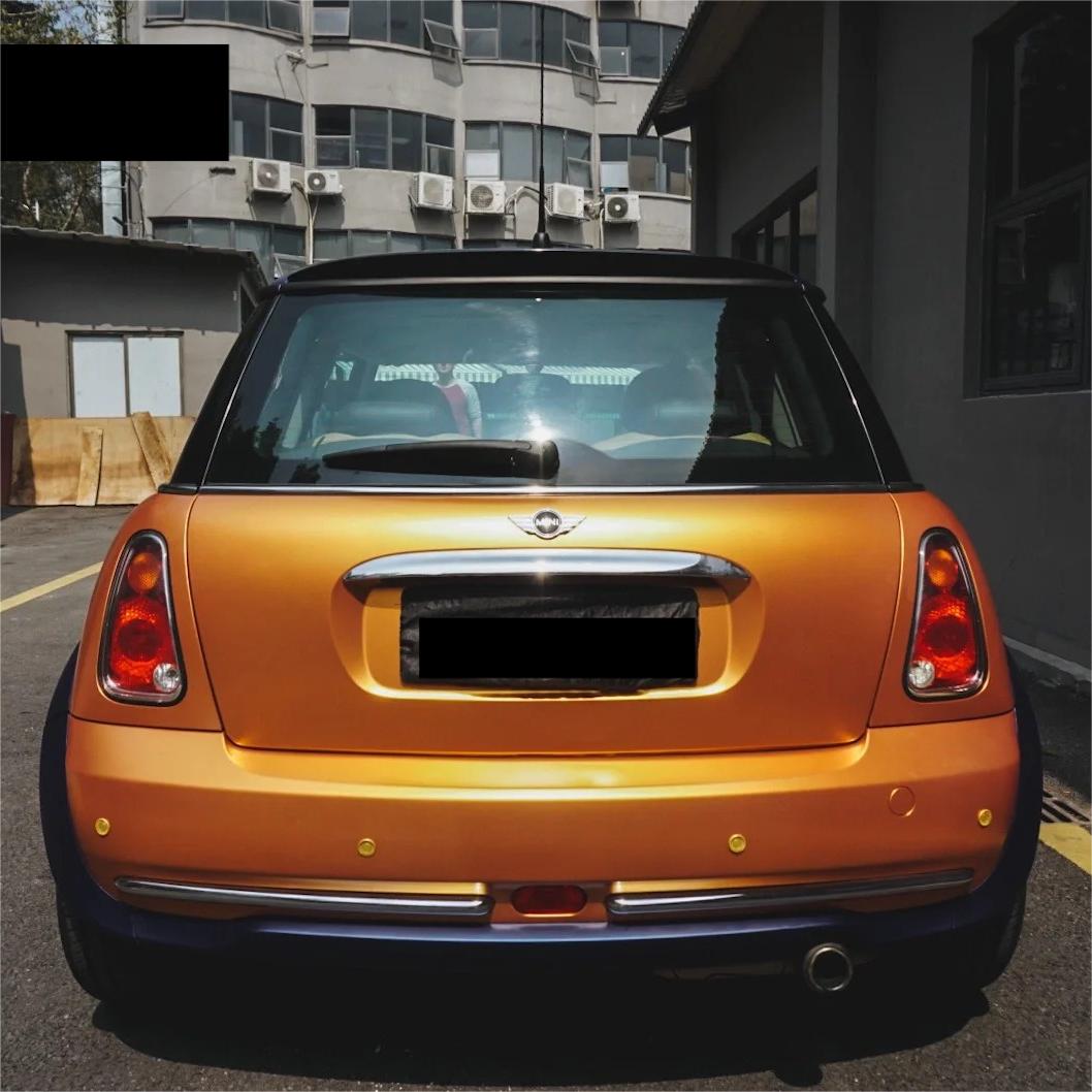 Satin Chrome Copper Brown Car Vinyl Wrap