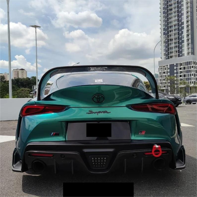 Gloss Metallic Chameleon Green Black Car Vinyl Wrap