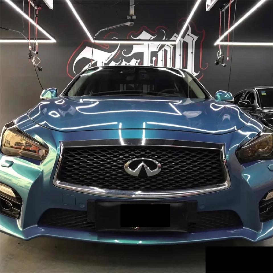 Gloss Metallic Chameleon Green Purple Car Vinyl Wrap