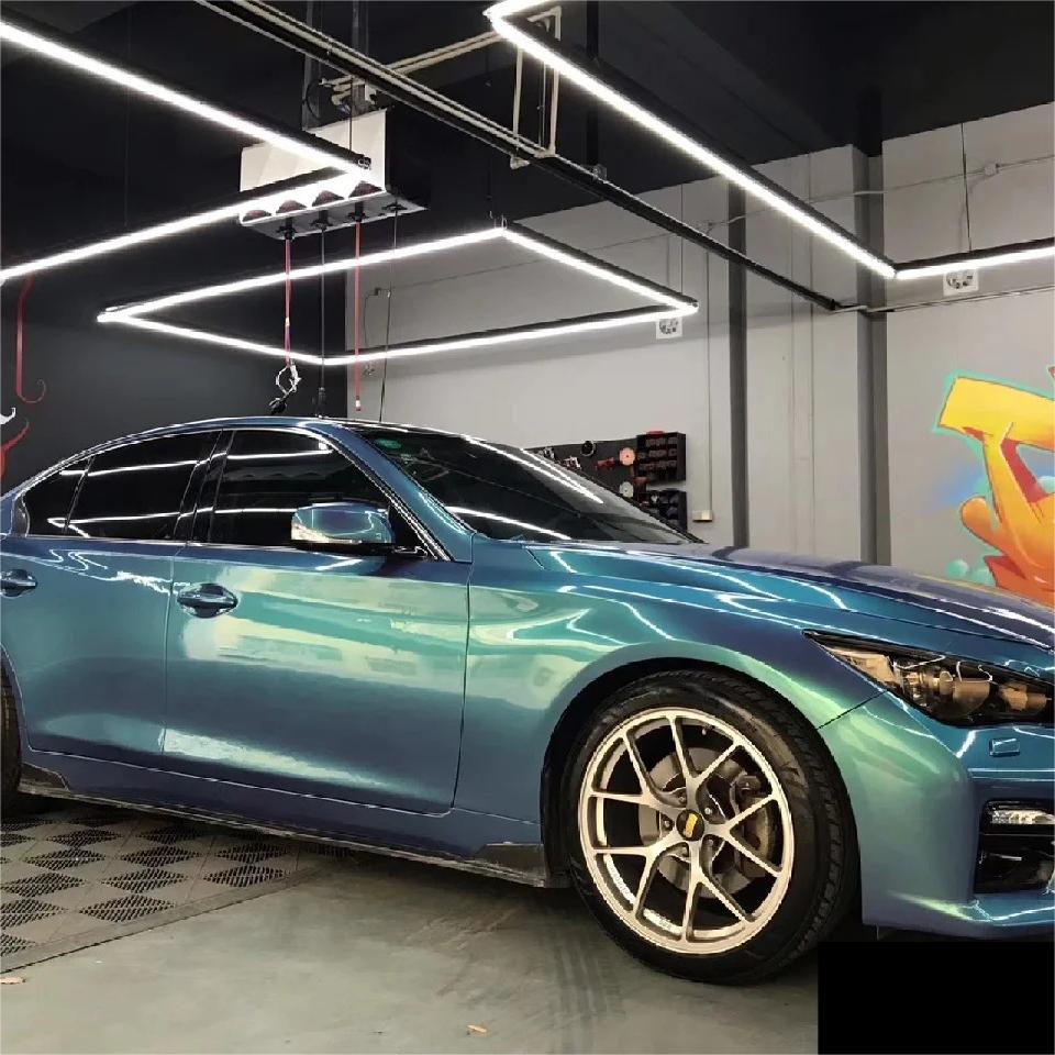 Gloss Metallic Chameleon Green Purple Car Vinyl Wrap