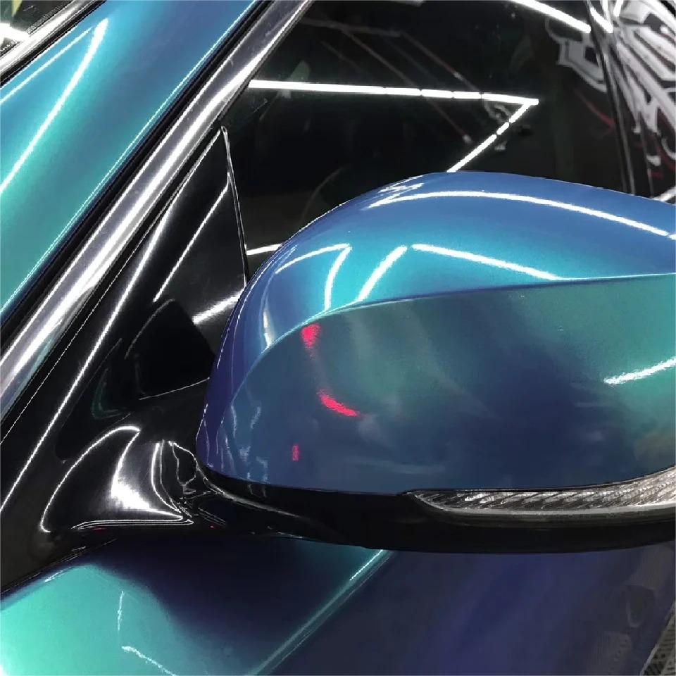 Gloss Metallic Chameleon Green Purple Car Vinyl Wrap