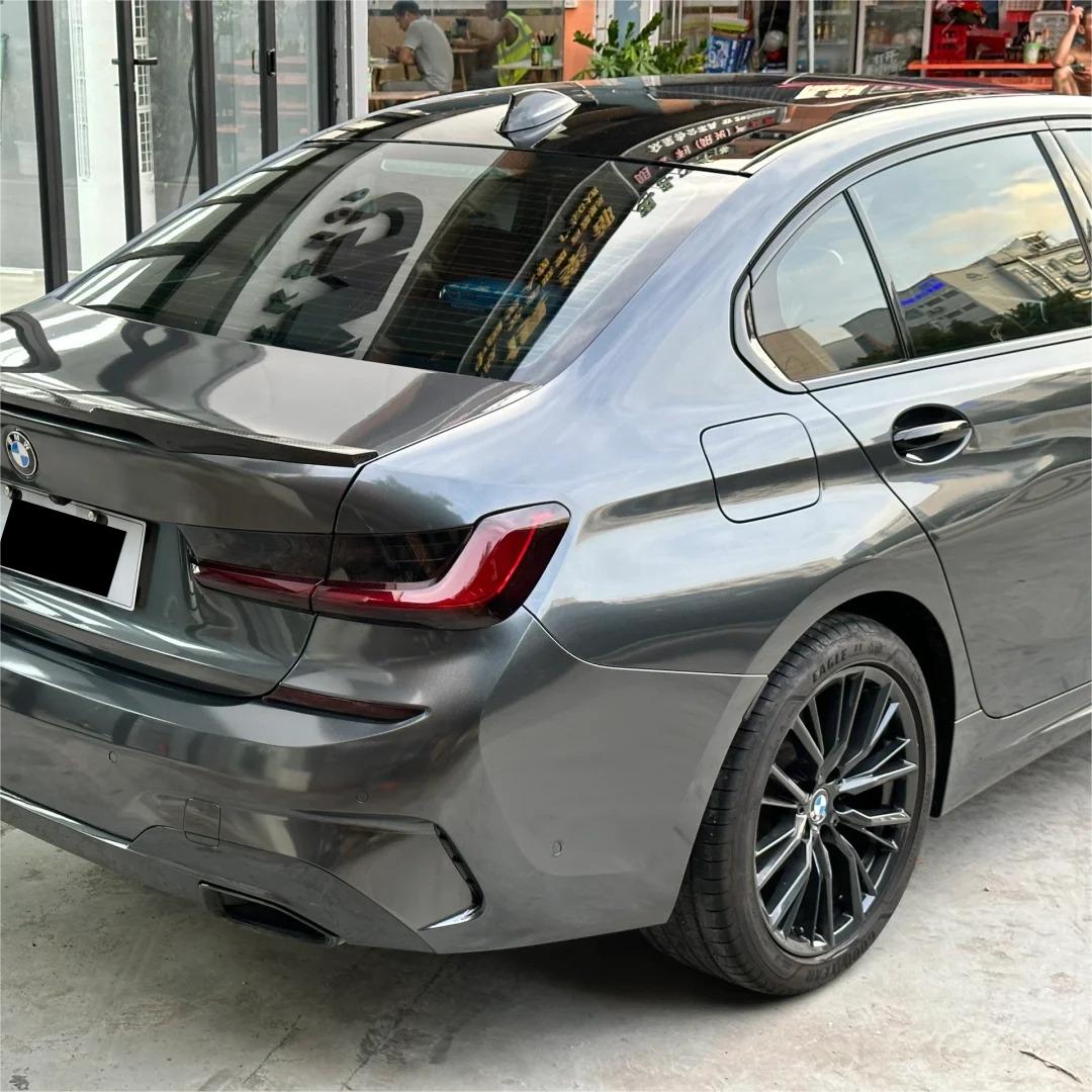 Gloss Metallic Charcoal Grey Car Vinyl Wrap PET