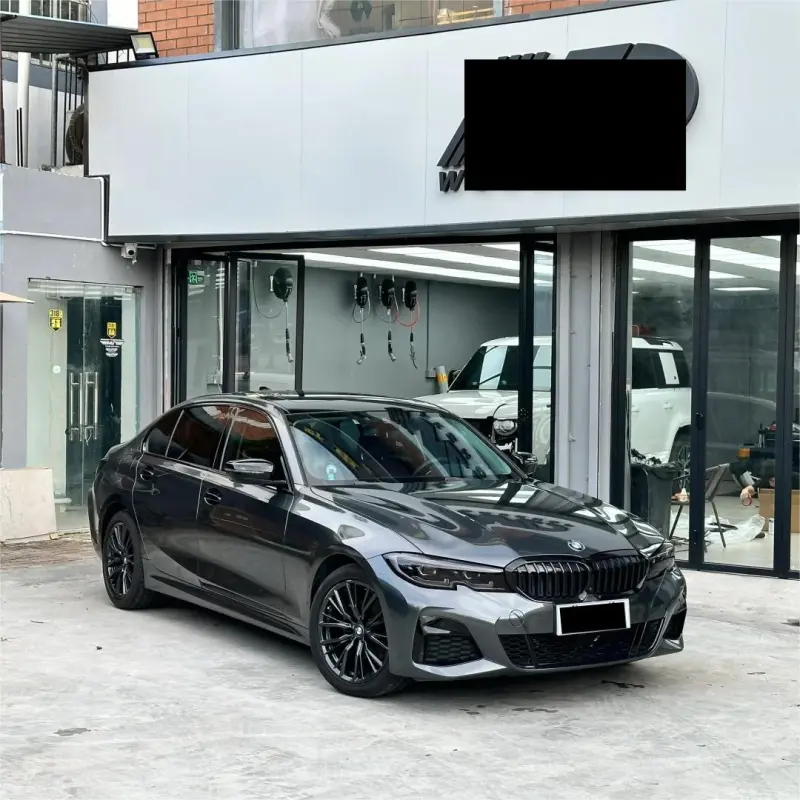 Gloss Metallic Charcoal Grey Car Vinyl Wrap PET