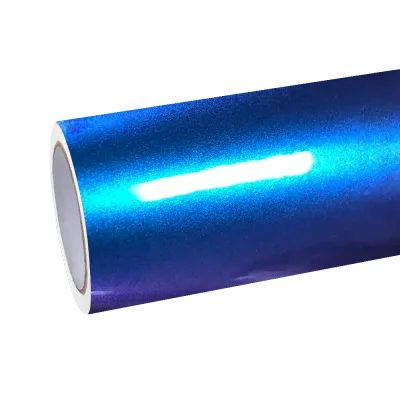 Gloss Chameleon Blue Purple Car Vinyl Wrap 01