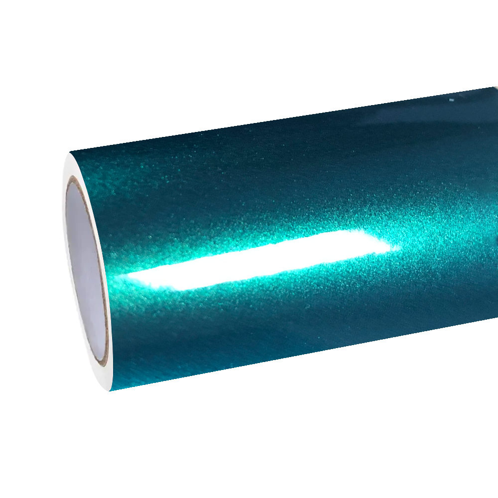 Gloss Metallic Chameleon Green Black Car Vinyl Wrap