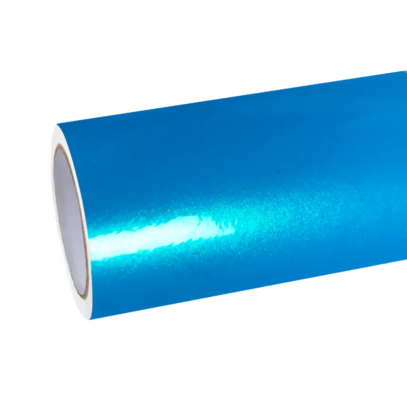 Gloss Metallic Chameleon Green Sky Blue Car Vinyl Wrap