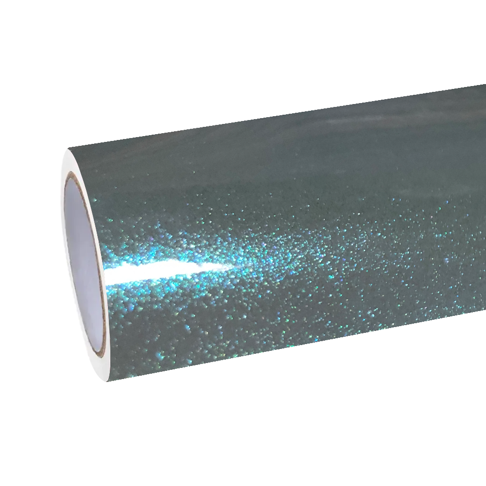 Gloss Metallic Diamond Grey Blue Car Vinyl Wrap