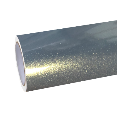 Gloss Metallic Diamond Grey Gold Car Vinyl Wrap 01