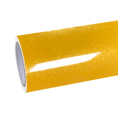 Gloss Metallic Sparkle Sunflower Yellow Car Vinyl Wrap 01