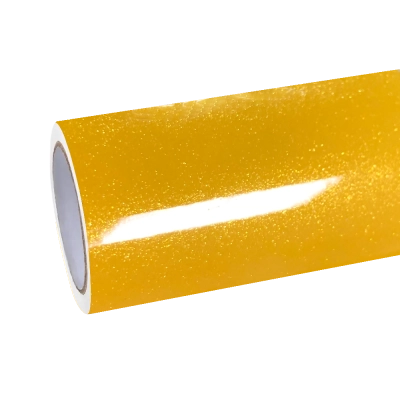 Gloss Metallic Sparkle Sunflower Yellow Car Vinyl Wrap 01