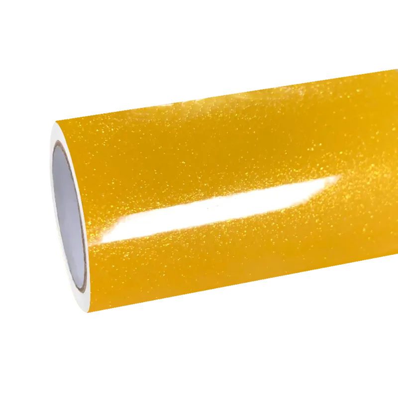 Gloss Metallic Sparkle Sunflower Yellow Car Vinyl Wrap