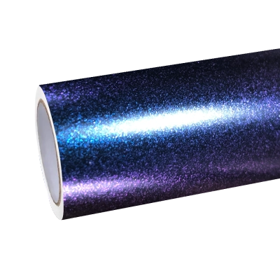 Matte Metallic Diamond Purple Red Car Vinyl Wrap 01