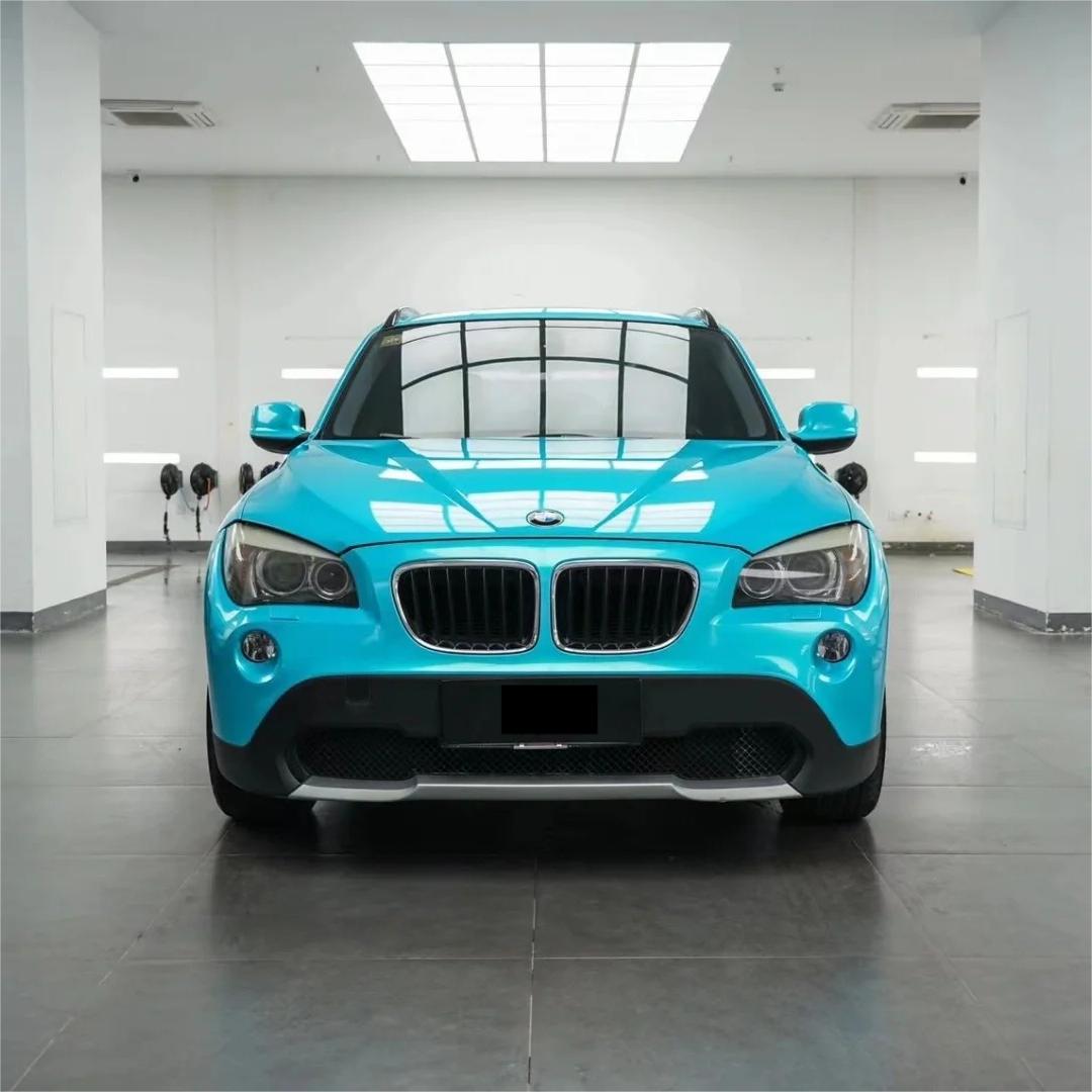 Gloss Metallic Ocean Blue Car Vinyl Wrap 