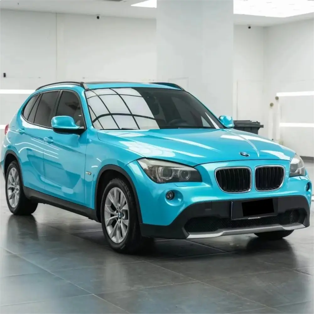 Gloss Metallic Ocean Blue Car Vinyl Wrap 
