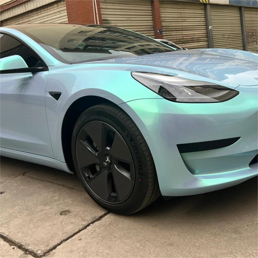Gloss Metallic Chameleon Candy Blue Green Car Vinyl Wrap