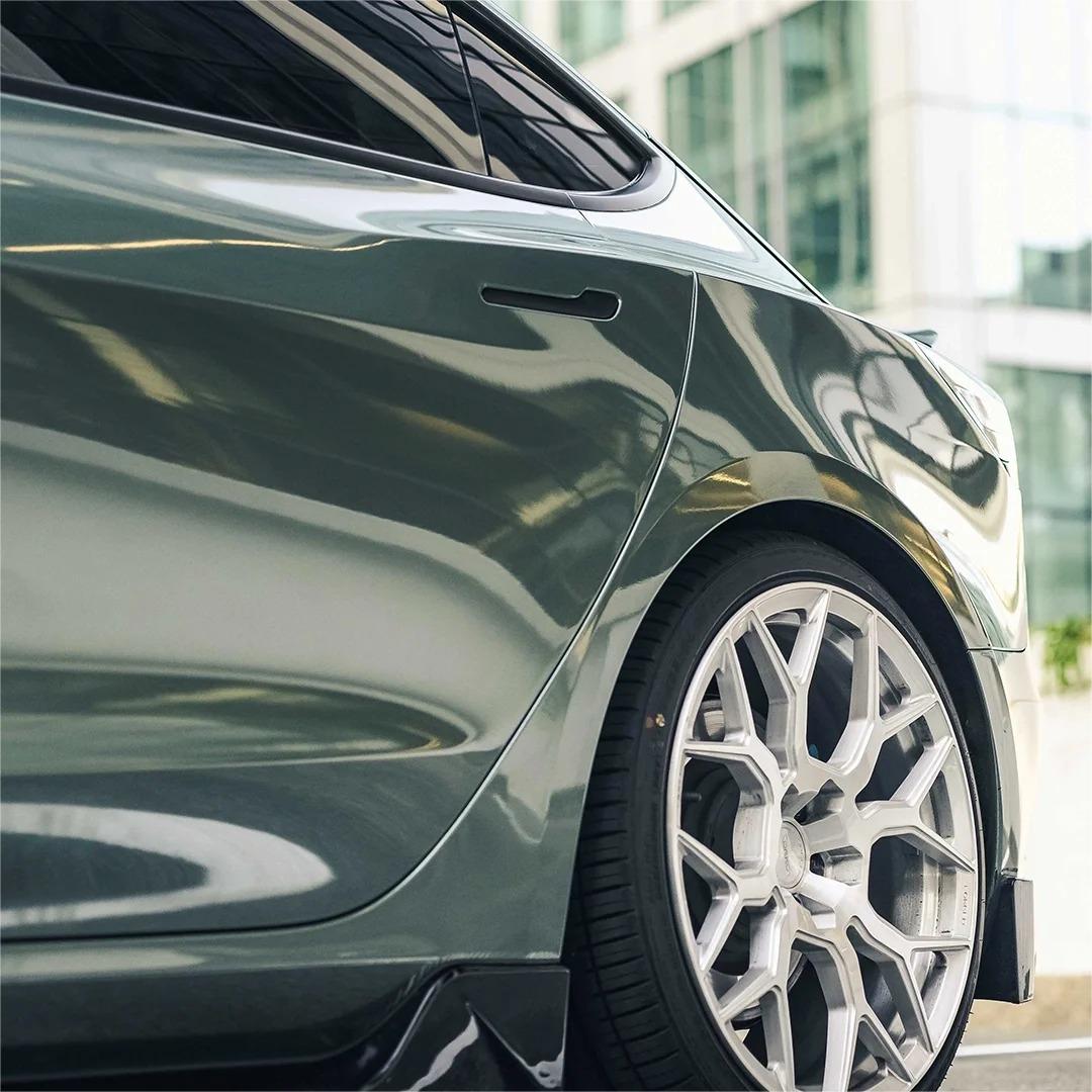 Gloss Metallic Diamond Fir Green Car Vinyl Wrap