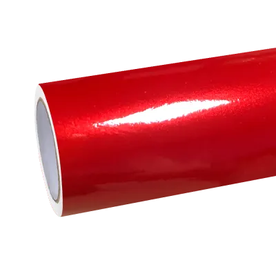 Gloss Metallic Fire Red Car Vinyl Wrap 01