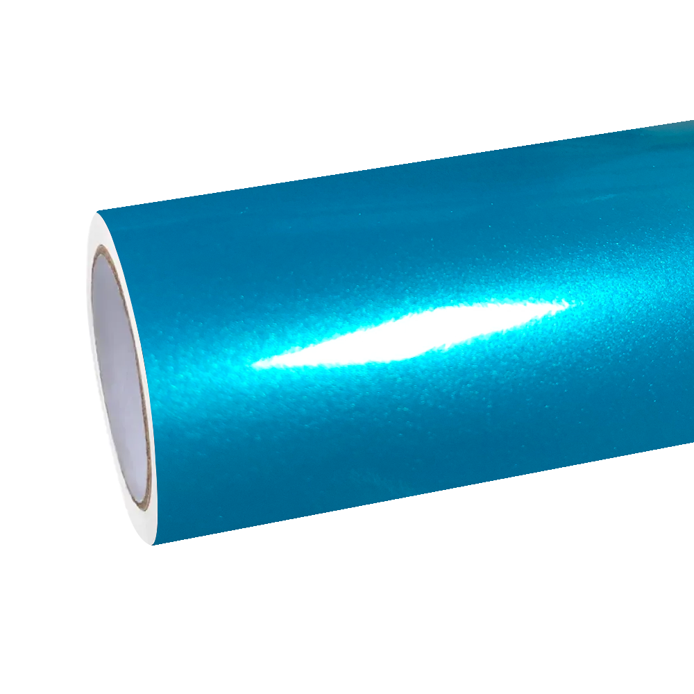Gloss Metallic Lake Blue Car Vinyl Wrap 