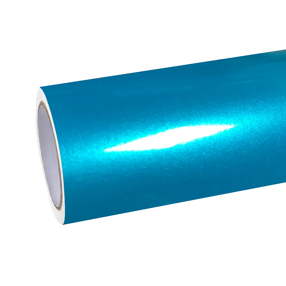 Gloss Metallic Lake Blue Car Vinyl Wrap 