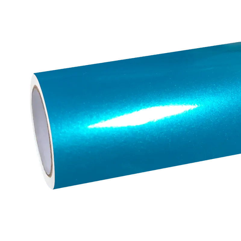 Gloss Metallic Lake Blue Car Vinyl Wrap 