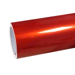 Gloss Metallic Paint Orange Car Vinyl Wrap PET