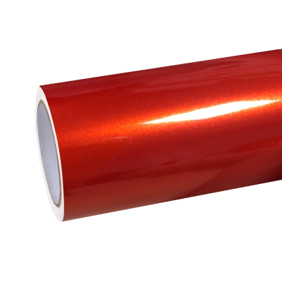 Gloss Metallic Paint Orange Car Vinyl Wrap PET 01