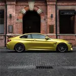 Gloss Metallic Lemon Yellow Car Vinyl Wrap | BMW M4 Paint Lemon Yellow Wrap 
