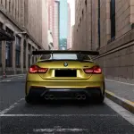 Gloss Metallic Lemon Yellow Car Vinyl Wrap | BMW M4 Paint Lemon Yellow Wrap 
