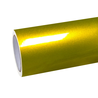 Gloss Metallic Lemon Yellow Car Vinyl Wrap  01