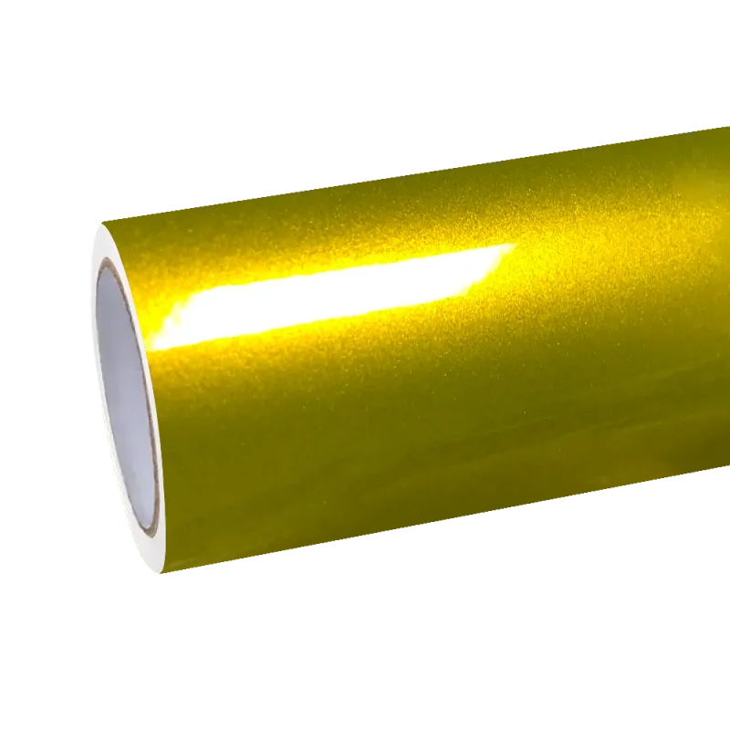 Gloss Metallic Lemon Yellow Car Vinyl Wrap | BMW M4 Paint Lemon Yellow Wrap 