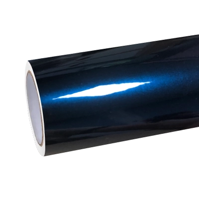 Gloss Paint Metal Dark Blue Car Vinyl Wrap  01