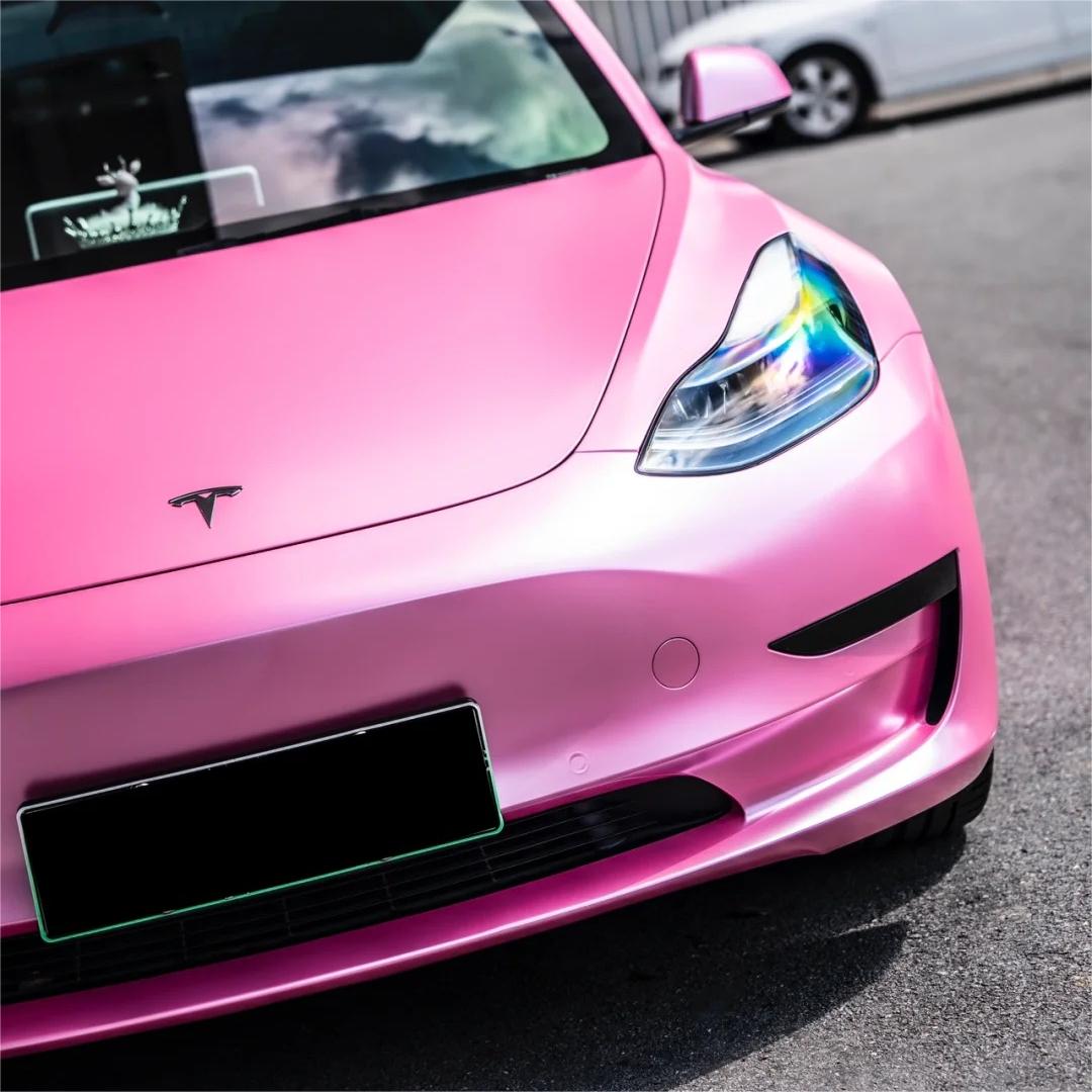 Matte Metallic Shell Pink Car Vinyl Wrap