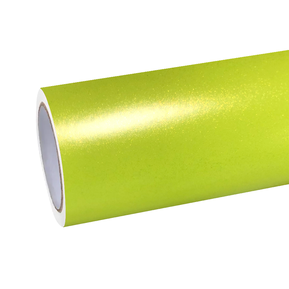 Matte Metallic Fluorescent Yellow Car Vinyl Wrap