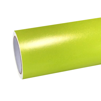 Matte Metallic Fluorescent Yellow Car Vinyl Wrap 01