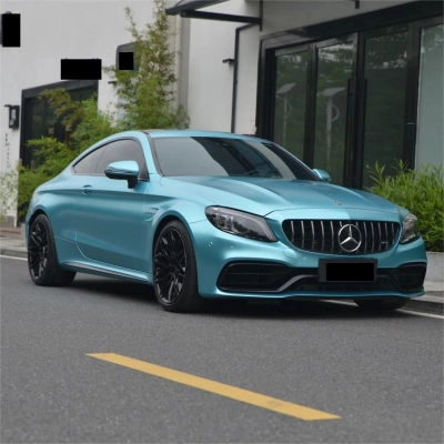 Matte Metallic Lake Blue Car Vinyl Wrap  02