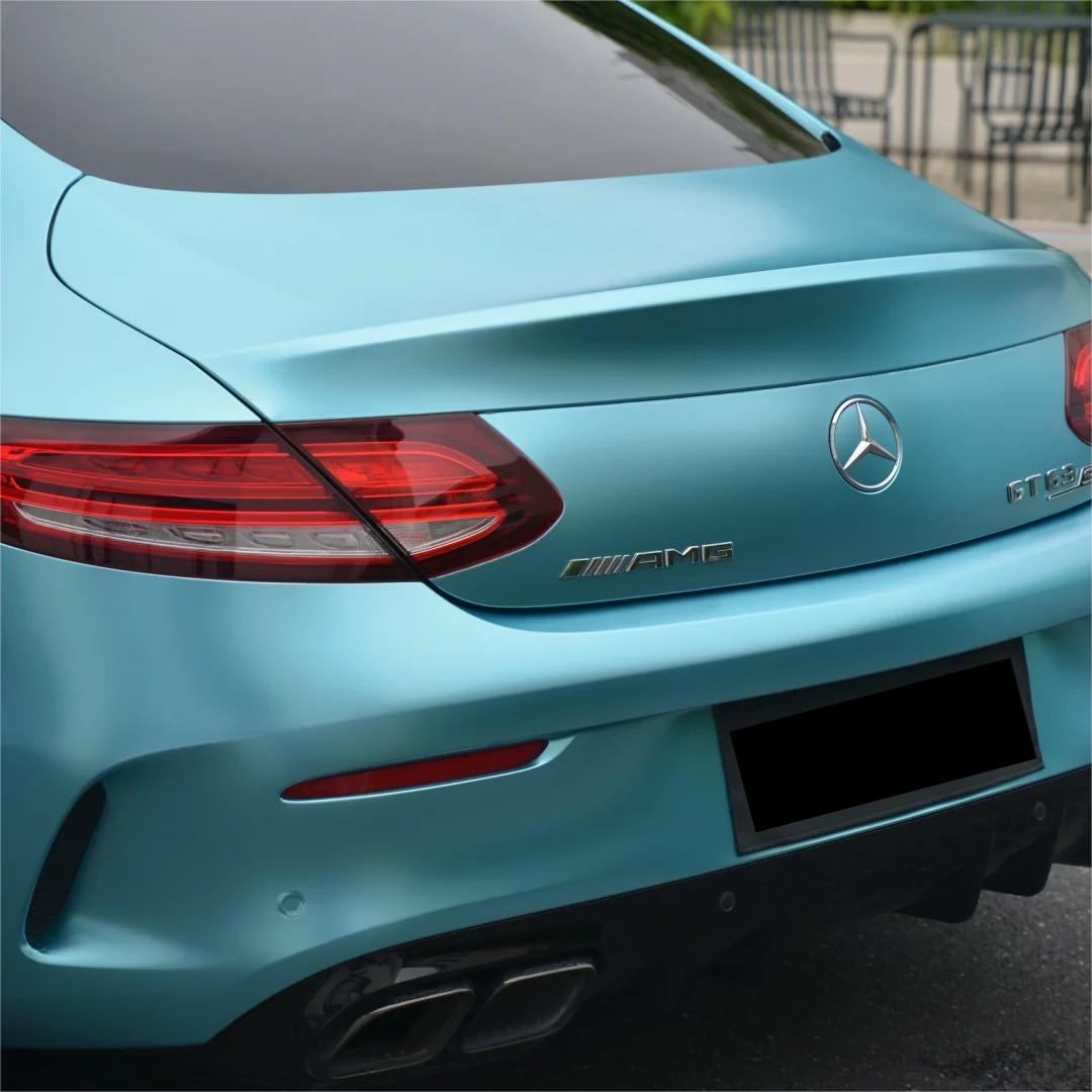 Matte Metallic Lake Blue Car Vinyl Wrap 