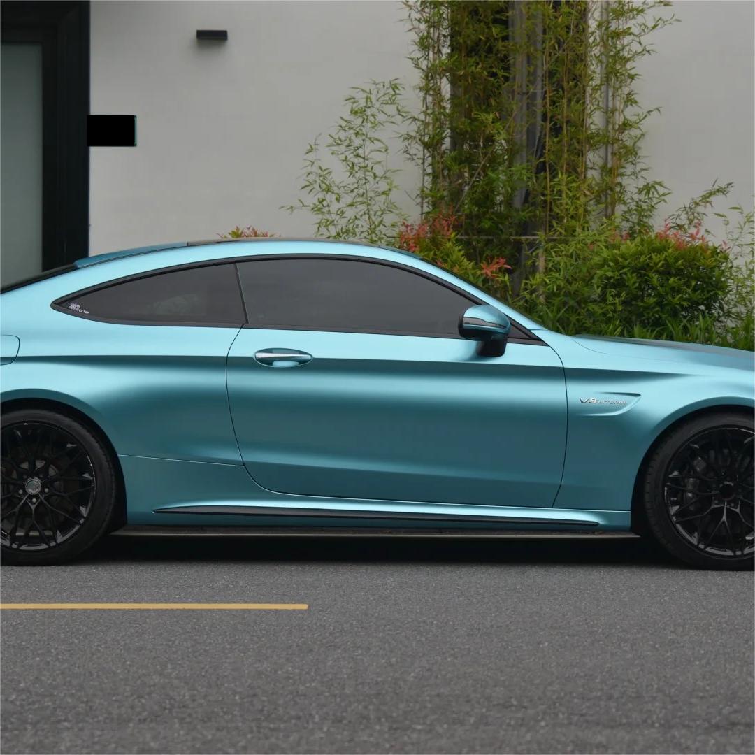 Matte Metallic Lake Blue Car Vinyl Wrap 