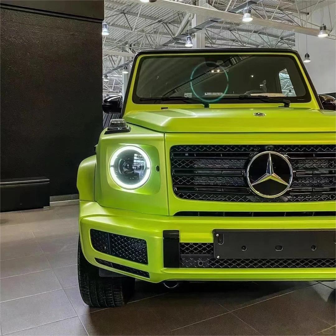 Matte Metallic Lemon Green Car Vinyl Wrap