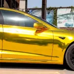 Gloss Mirror Chrome Gold Car Vinyl Wrap 