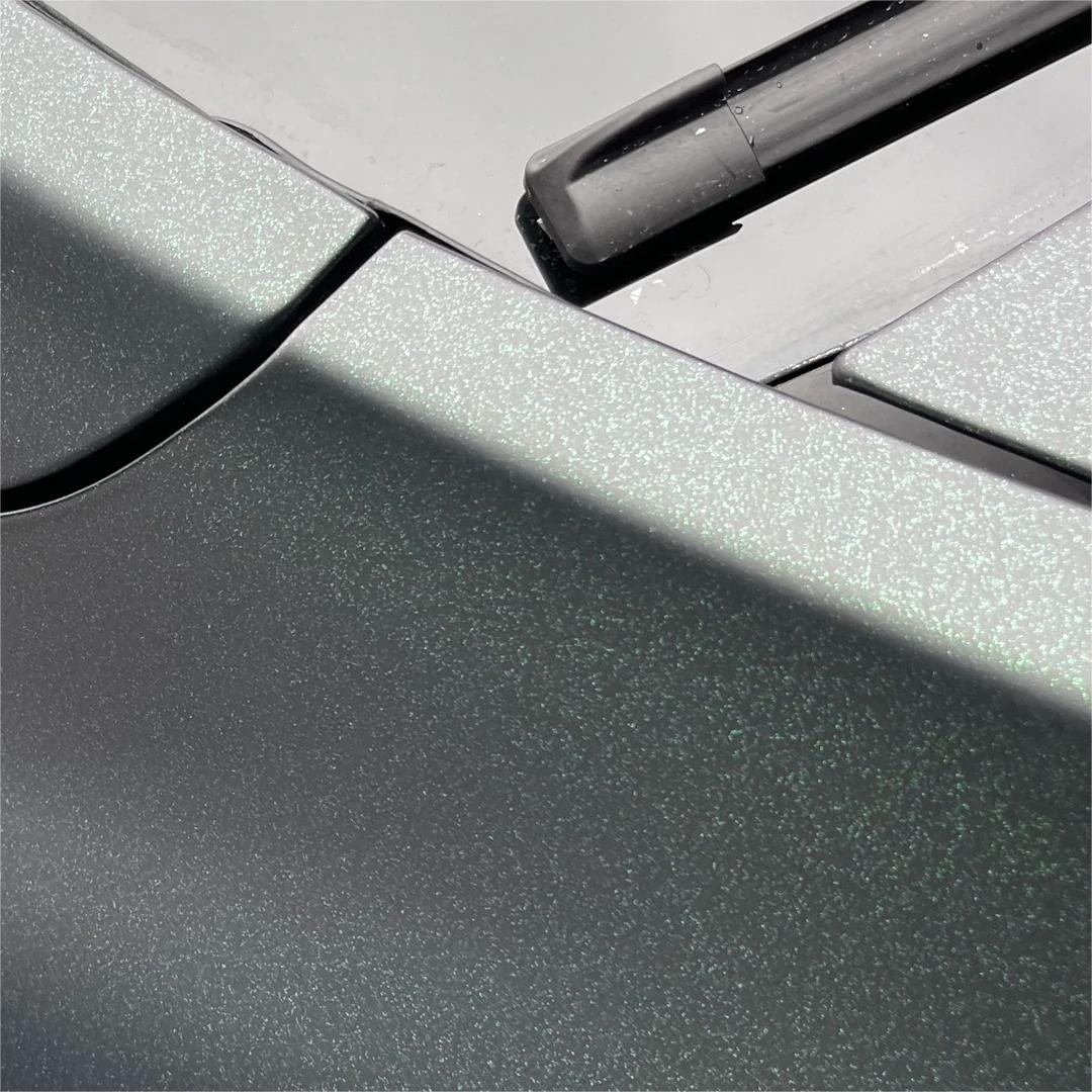 Matte Metallic Diamond Green Black Car Vinyl Wrap 