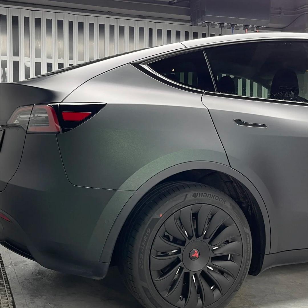 Matte Metallic Diamond Green Black Car Vinyl Wrap 