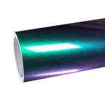 Gloss Metallic Prasinous Green Car Vinyl Wrap PET
