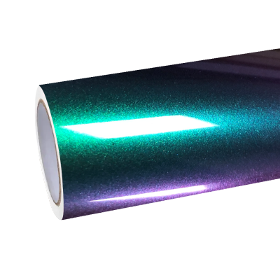 Gloss Metallic Prasinous Green Car Vinyl Wrap PET 01