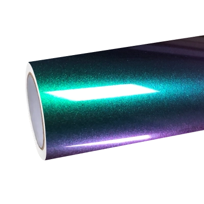 Gloss Metallic Prasinous Green Car Vinyl Wrap PET 01