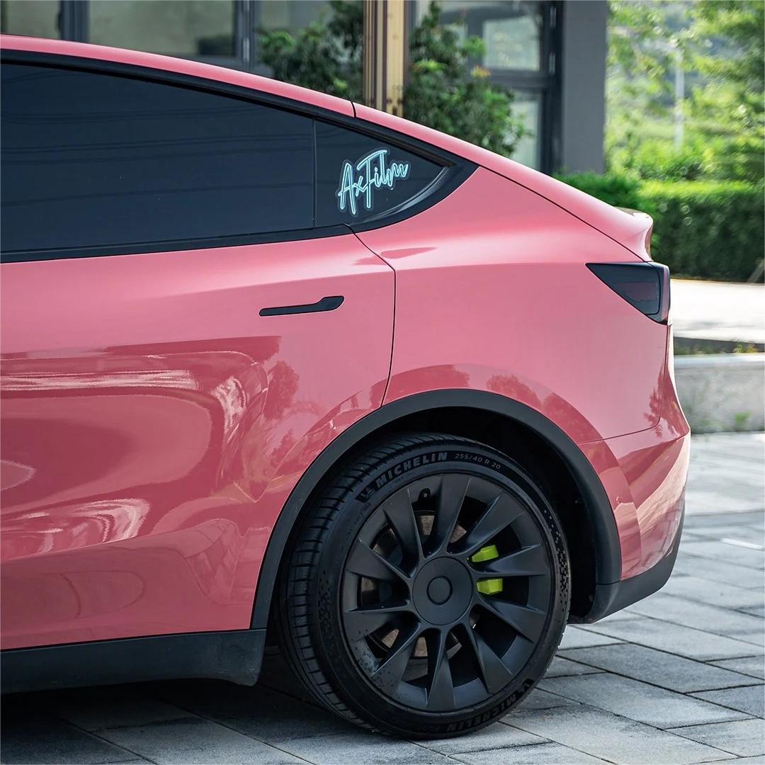Gloss Plum Sauce Pink Car Vinyl Wrap PET