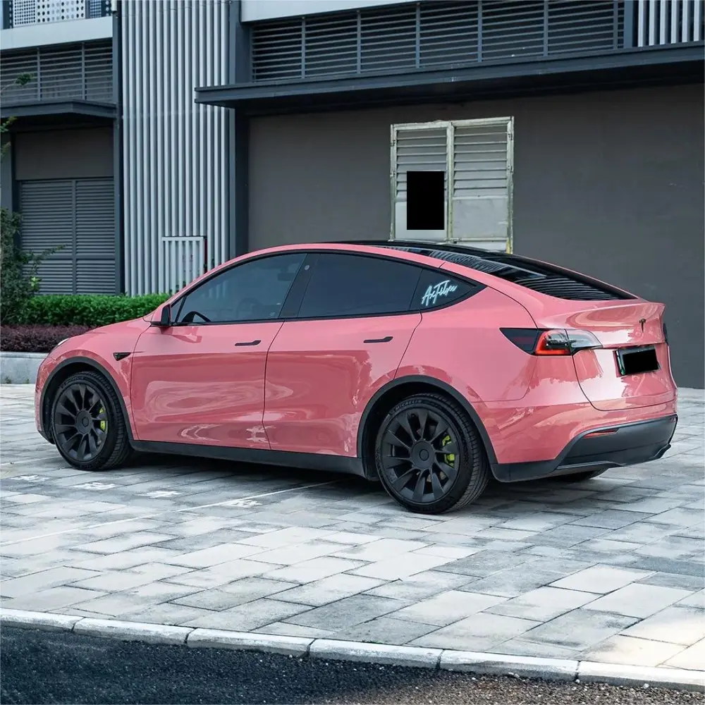 Gloss Plum Sauce Pink Car Vinyl Wrap PET