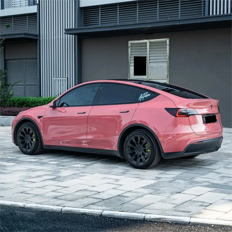 Gloss Plum Sauce Pink Car Vinyl Wrap PET