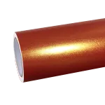 Matte Metallic Diamond Gold Orange Car Vinyl Wrap