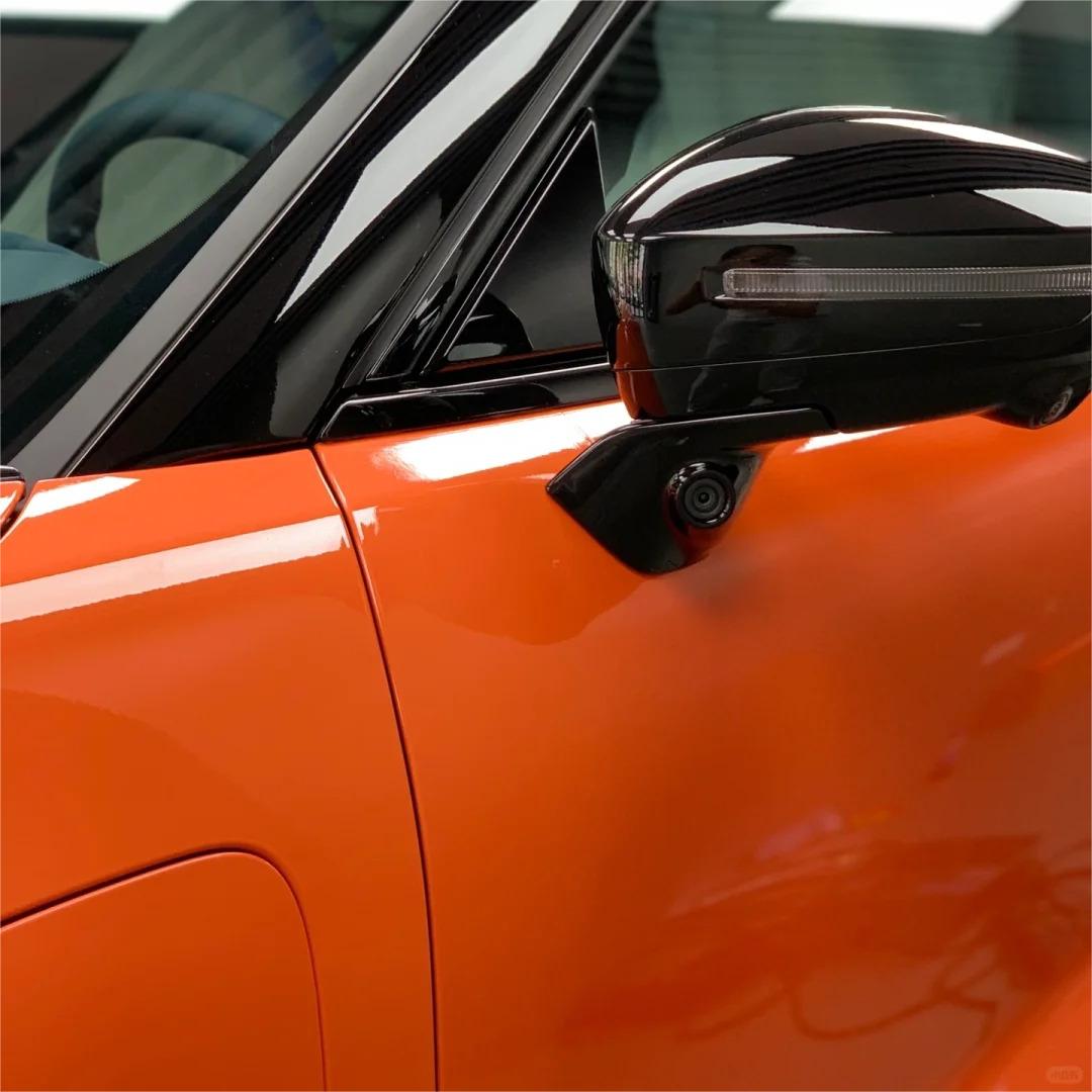 Gloss Crystal Fire Orange Car Vinyl Wrap PET