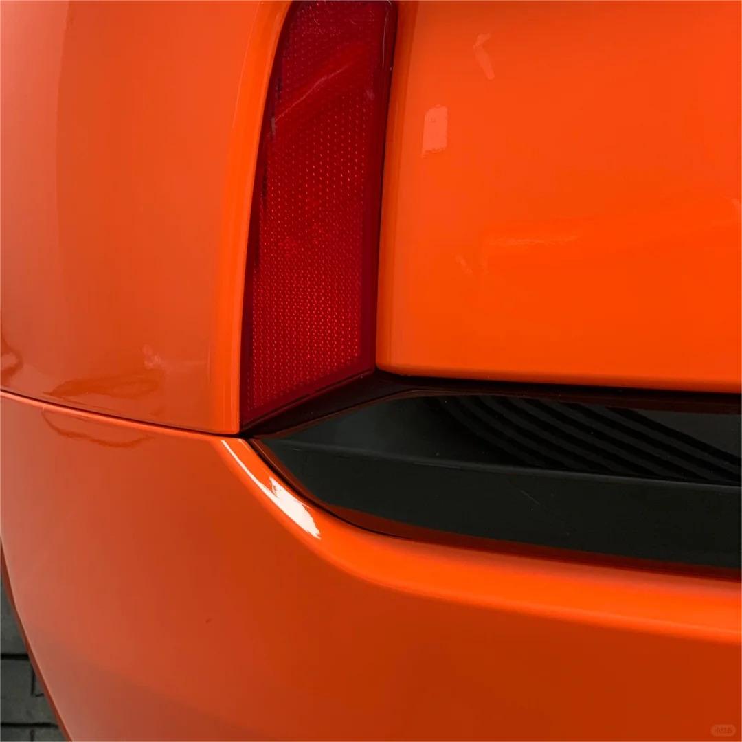 Gloss Crystal Fire Orange Car Vinyl Wrap PET